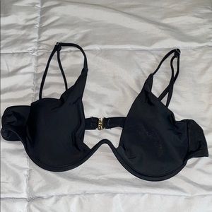 Zaful Black V Bar Bikini Top